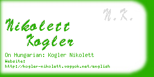 nikolett kogler business card